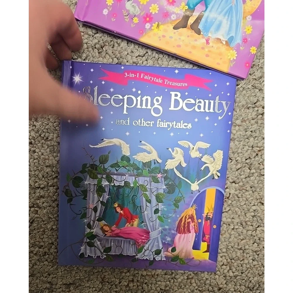 Lot of 3 Vintage Rainbows, Goldilocks, Sleeping Beauty Hardcover Childrens Books